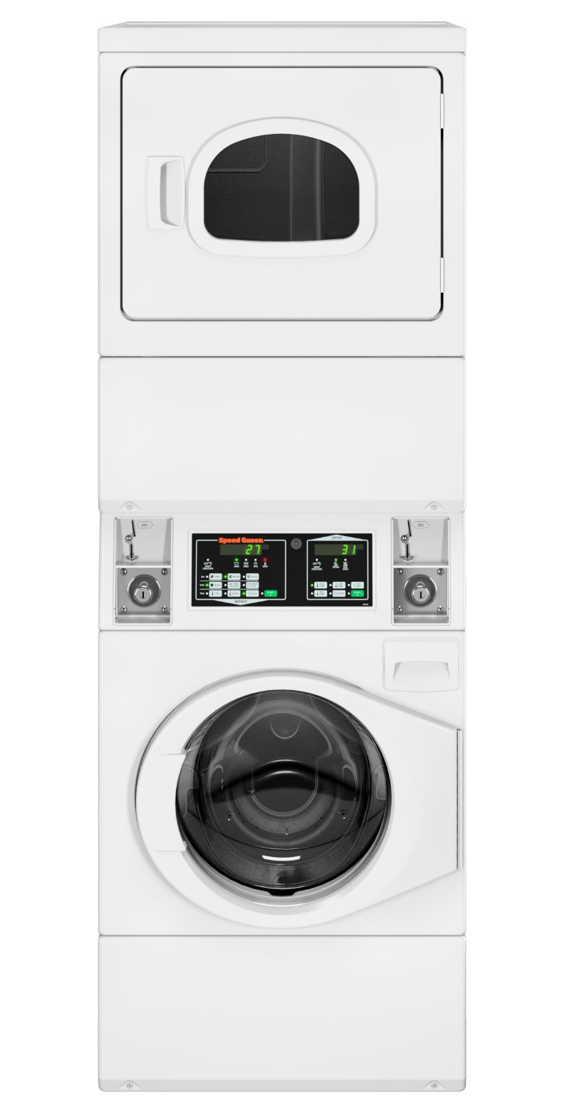 speed queen washing machine and dryer stack - stenxa - stgnxa